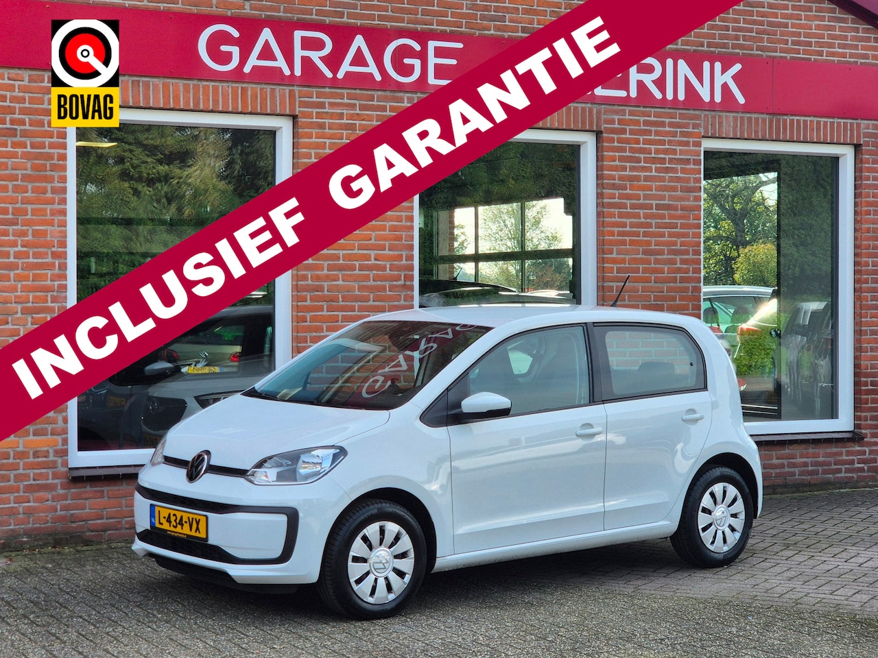 Volkswagen Up! - 1.0 65PK 5drs clima, cruise, pdc, dab, camera, navi, elektr.ramen, regensensor - AutoWereld.nl