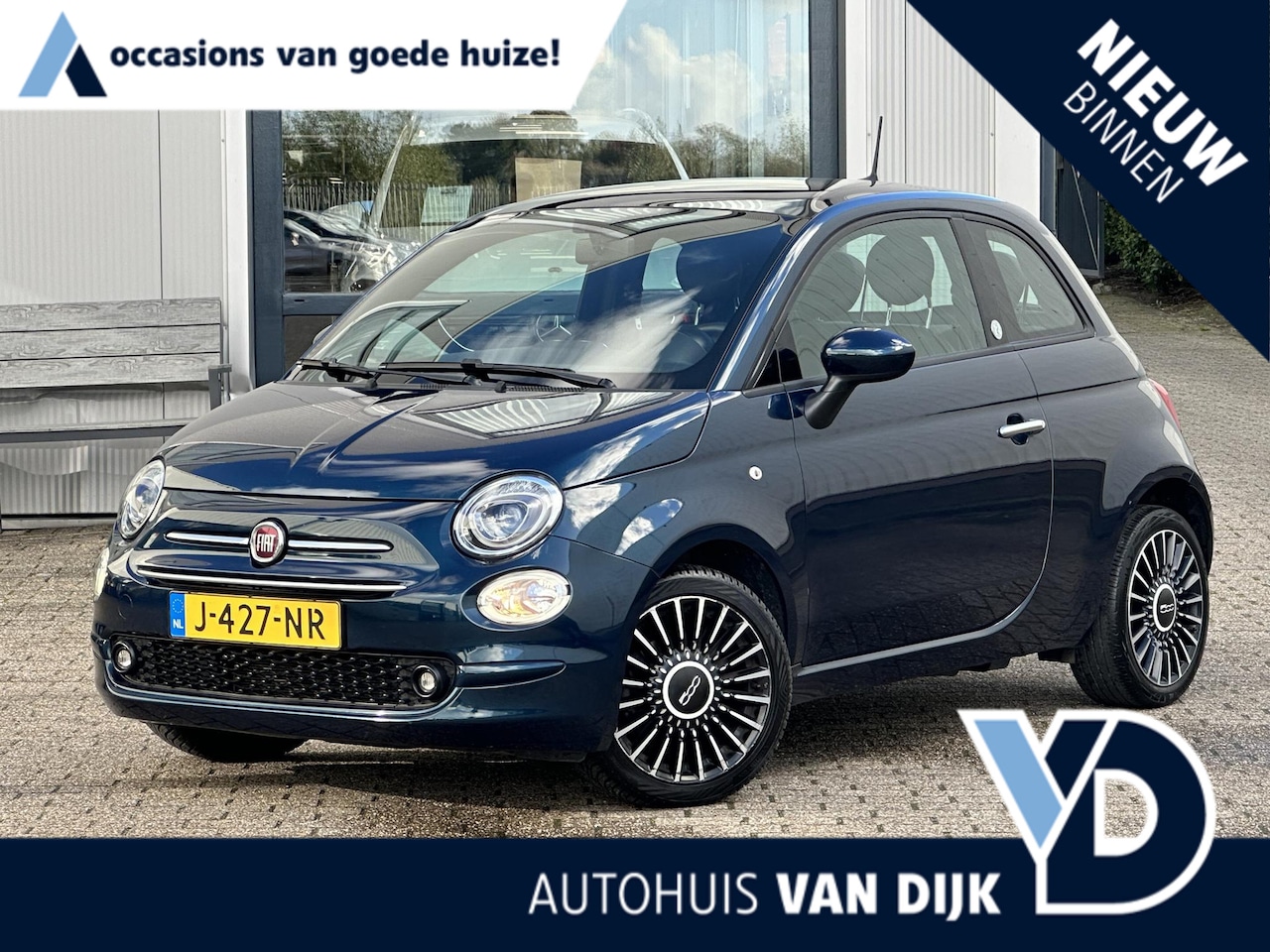 Fiat 500 - 1.0 Hybrid Launch Edition |Carplay|Navi-pakket|Pano-dak|Airco|Cruise-control - AutoWereld.nl