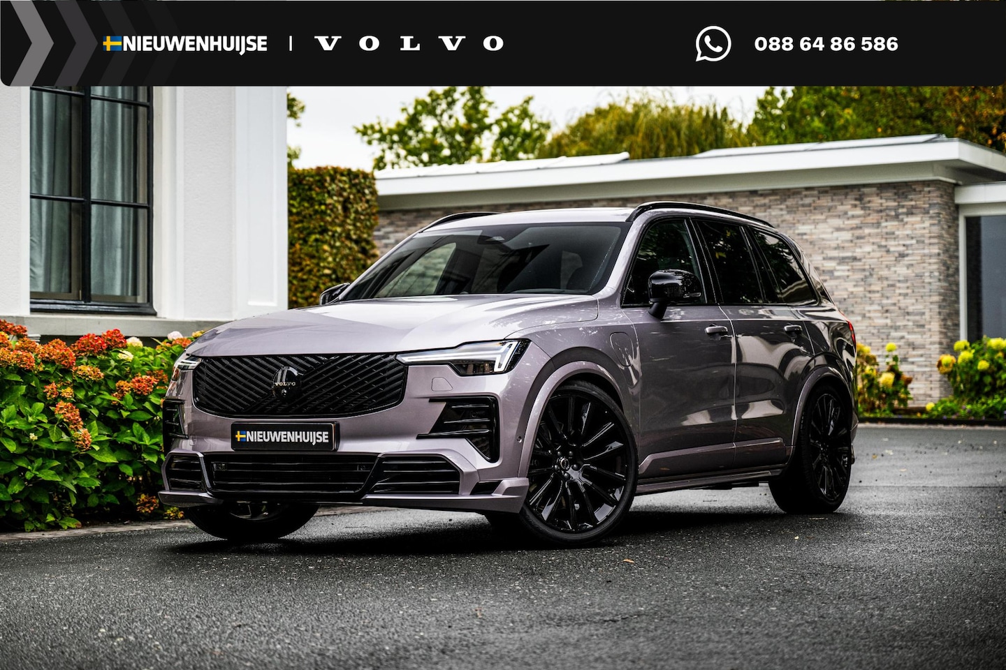Volvo XC90 - 2.0 T8 Plug-in hybrid AWD Ultra Dark Executive Black Edition Executive | Trekhaak | Heico - AutoWereld.nl