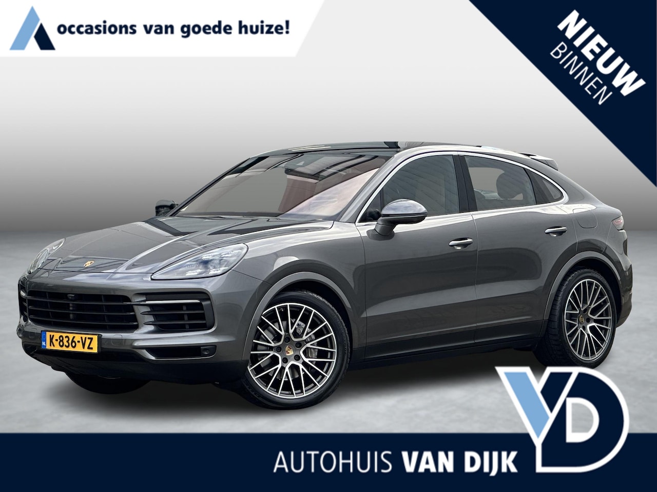 Porsche Cayenne Coupé - 3.0 E-Hybrid |NL-Auto|Sportuitlaat|Luchtvering|Soft-Close|21"|Trekhaak elektr.|Achterasbes - AutoWereld.nl
