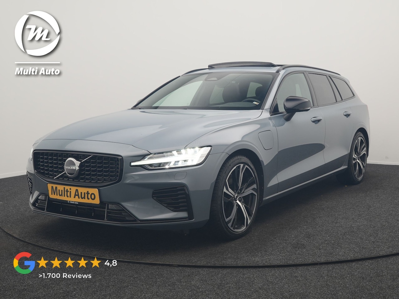 Volvo V60 - T6 AWD Plus Dark Long Range PHEV 350pk Dealer O.H | Trekhaak Af Fabriek | Panodak | Adapti - AutoWereld.nl