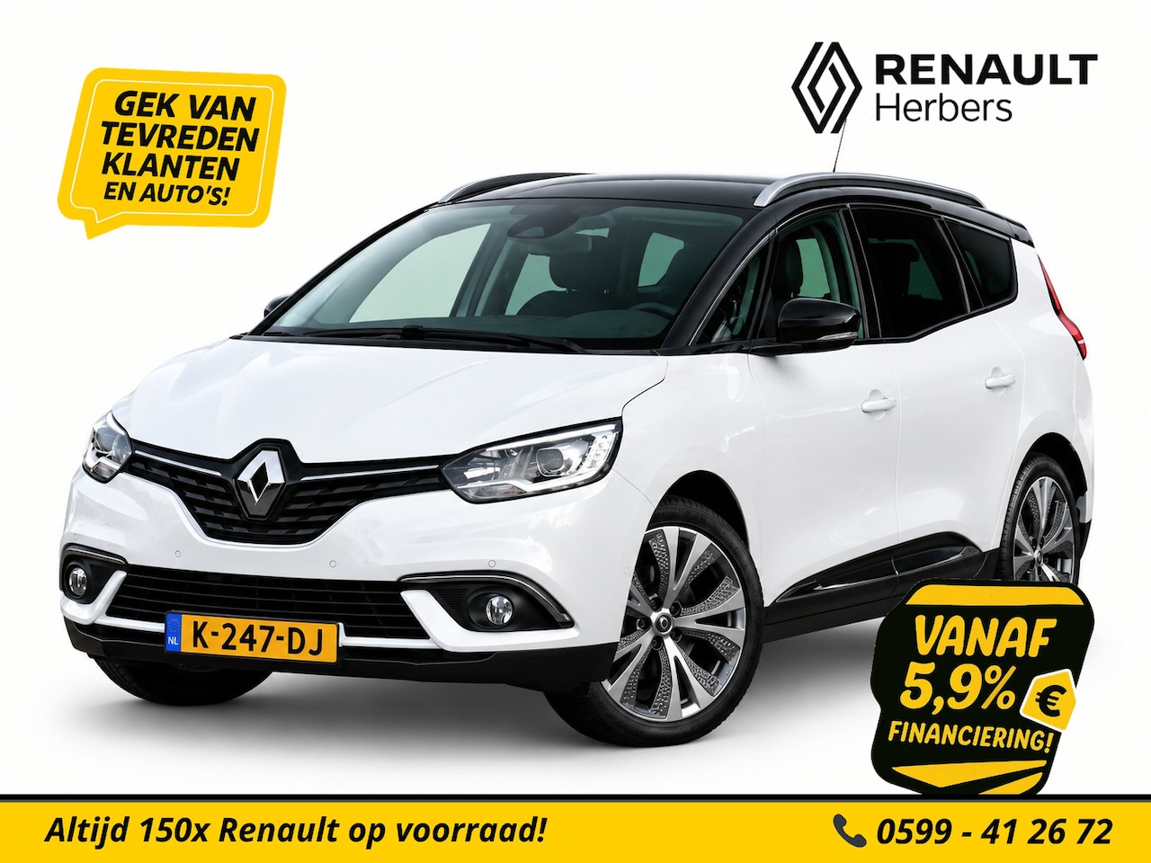 Renault Grand Scénic - 1.3 TCe Intens 7p. AUTOMAAT / CAMERA / NAVI / TREKHAAK / PDC - AutoWereld.nl