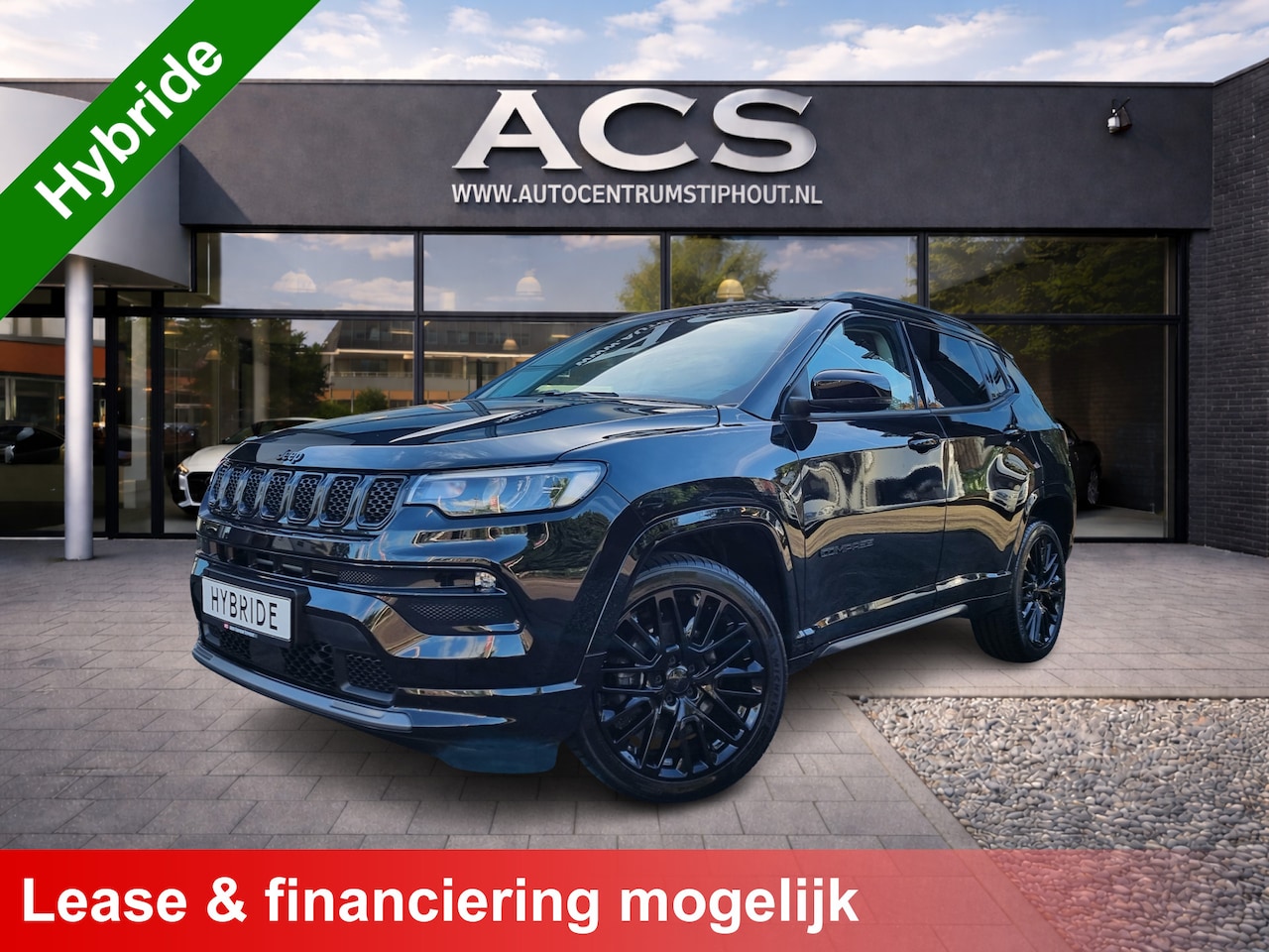 Jeep Compass - 1.5T HEV - e-Hybrid S | 2024 | 23dkm | Ad. cruise | Black Edition | Nieuwstaat! - AutoWereld.nl