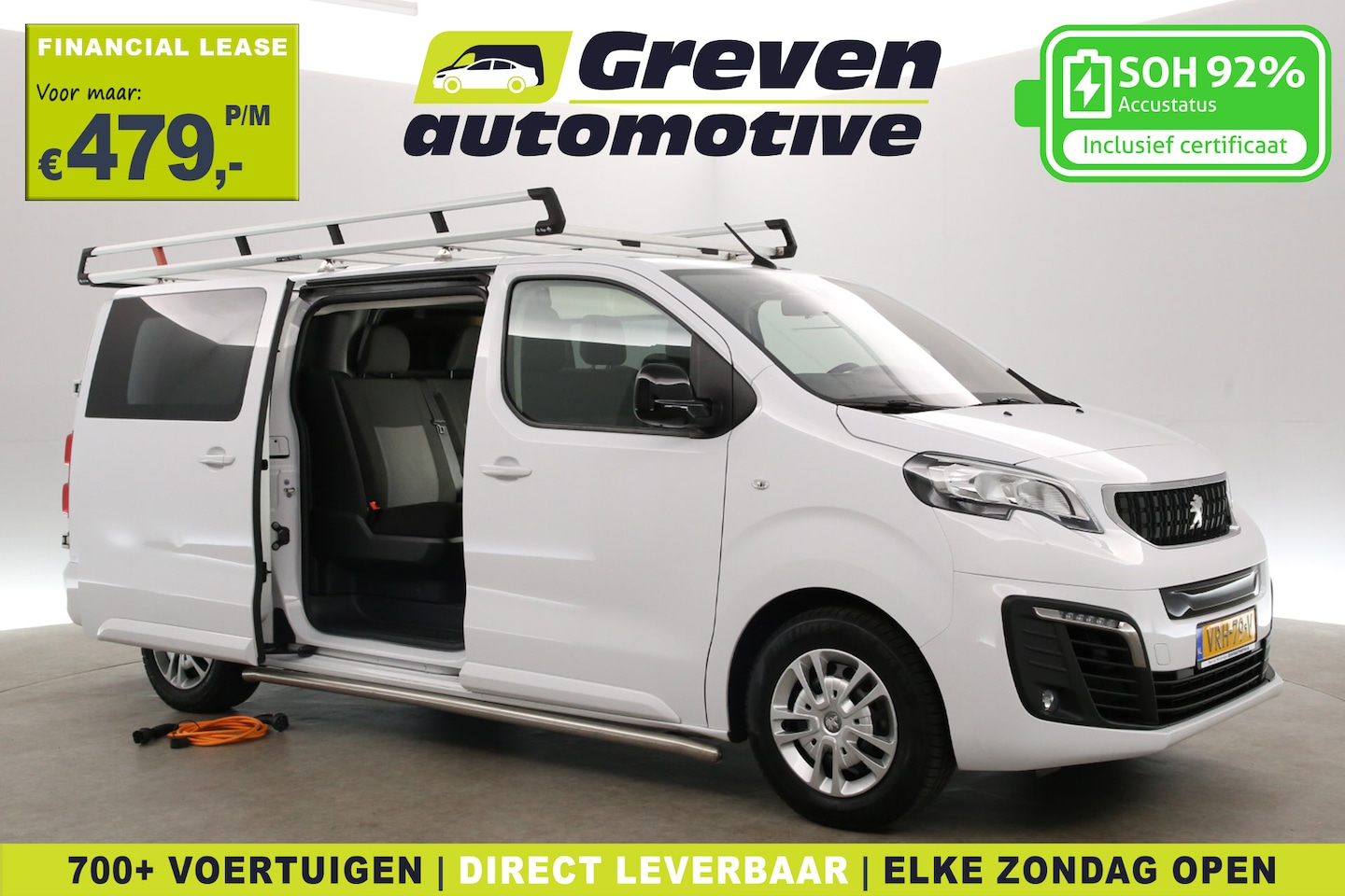 Peugeot Expert - Elektrisch 75 kWh Long Range L3H1 | Snelladen | DC | 6 Zits | SOH 92% | Airco | Camera | C - AutoWereld.nl