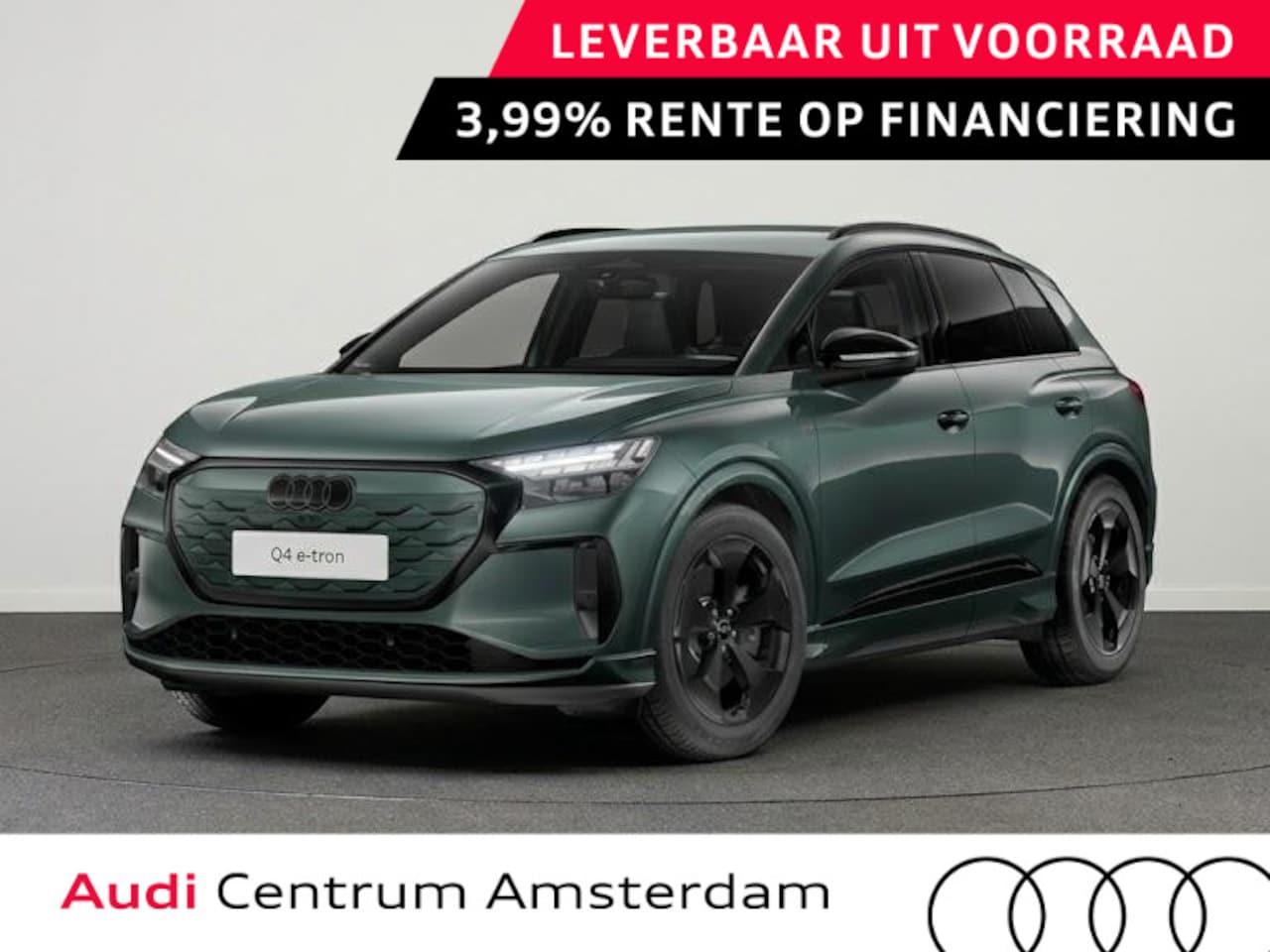 Audi Q4 e-tron - S edition 40 204 pk | Optiekpakket zwart | Privacy glas | Trekhaak | Leder/stof bekleding - AutoWereld.nl