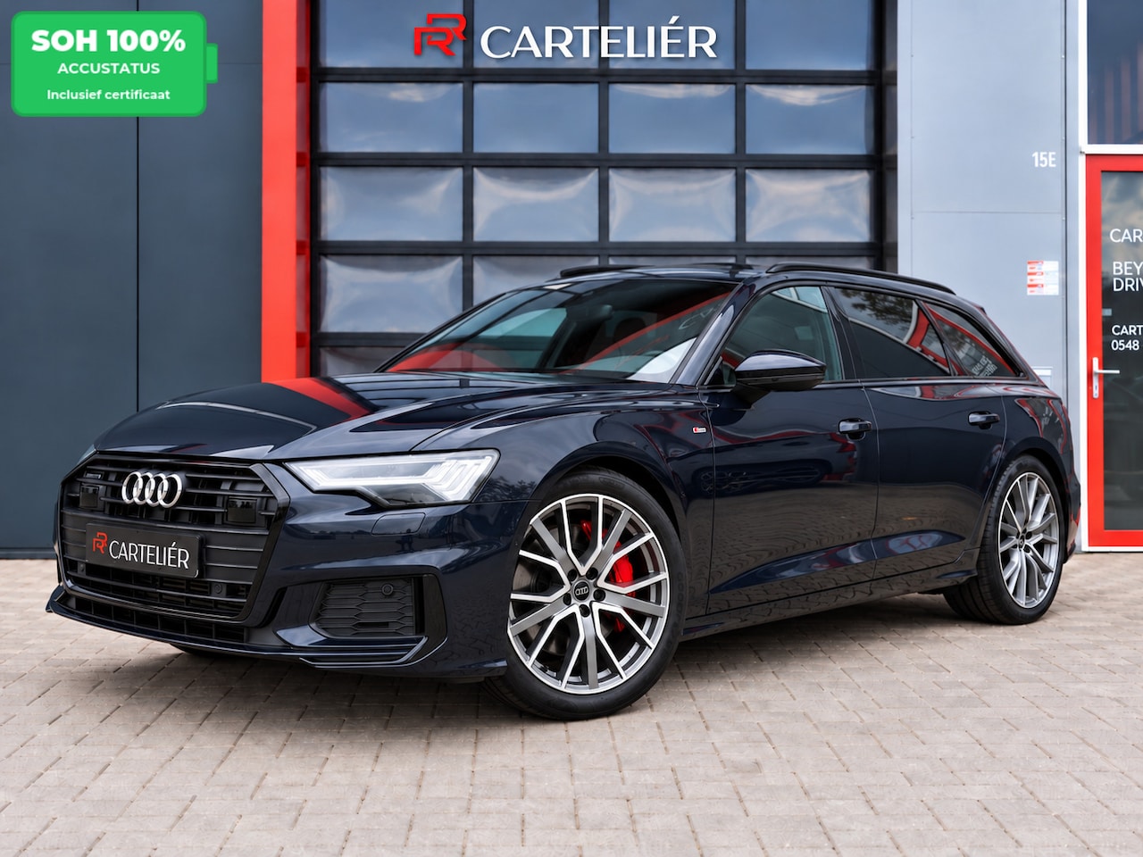 Audi A6 Avant - 55 TFSI e S-Line Quattro Competition Firmamentblue | Pano | SOH 100% | Trekhaak | 20'' | A - AutoWereld.nl