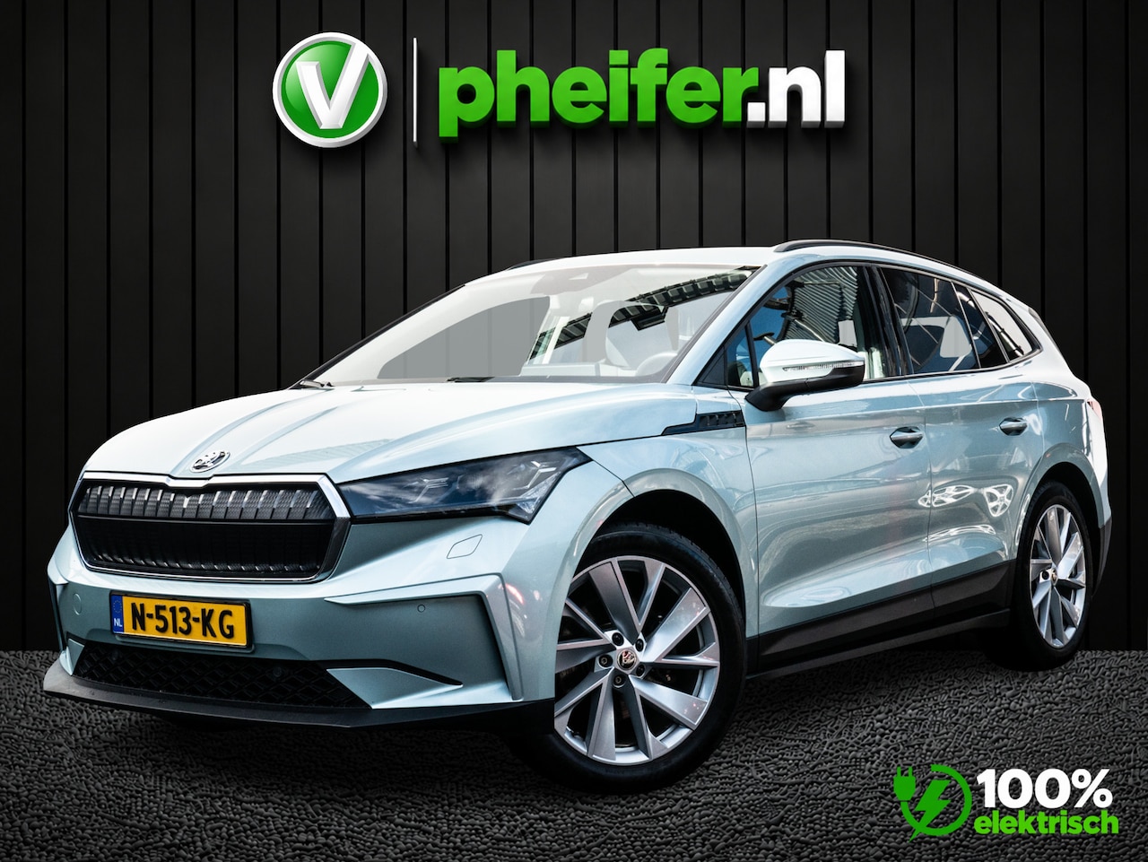 Skoda Enyaq iV - 60 SOH 92% Stuurverwarming/ Matrix Led/ Camera/ Blindspot/ Carplay/ Half leer - AutoWereld.nl