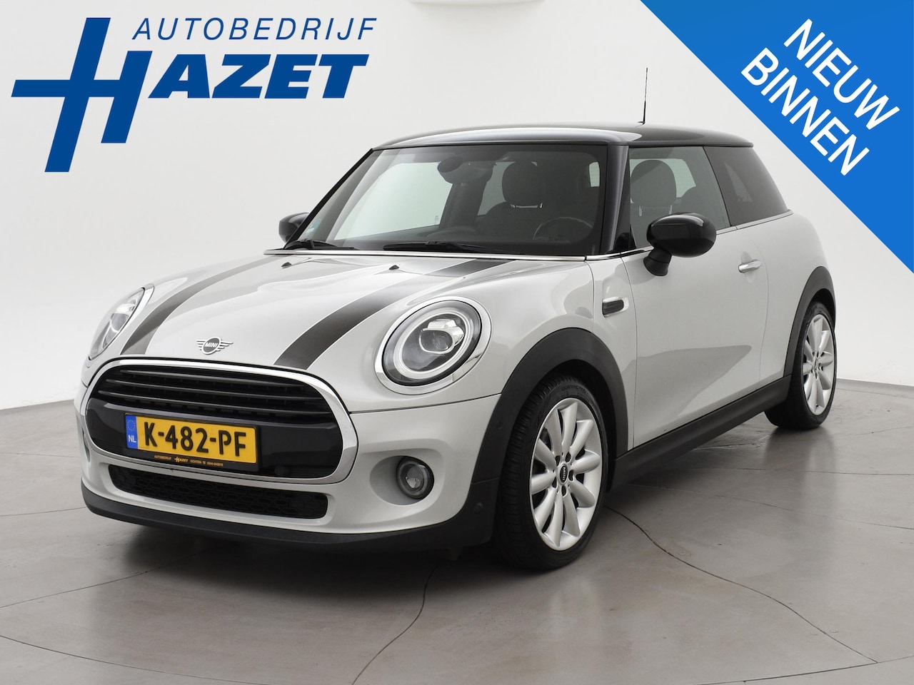 MINI 3-Deurs - 1.5 COOPER AUT. WHITE SILVER + LED | UNION JACK ACHTERLICHTEN | APPLE CARPLAY | STOELVERWA - AutoWereld.nl