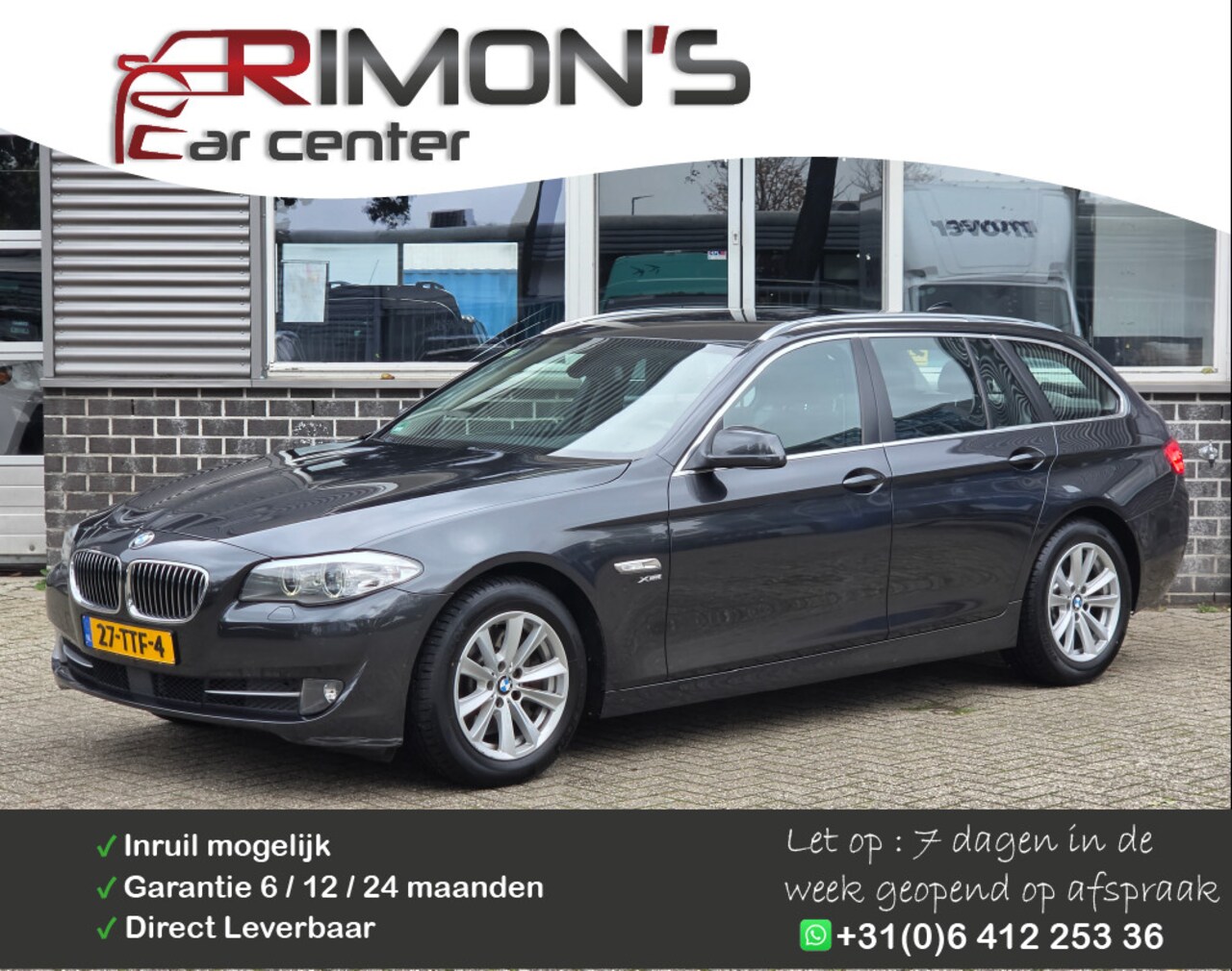 BMW 5-serie Touring - 528xi Executive Leder Navi Trekhaak Nap - AutoWereld.nl