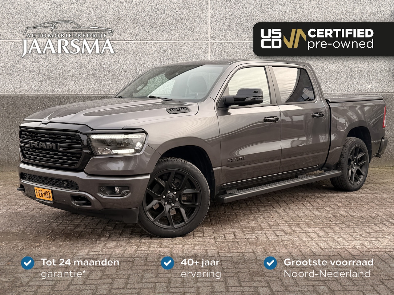 Dodge Ram 1500 - Big Horn Night Edition CrewCab 3.6L V6 Pentastar |Hard Cover |Apple Carplay |PRINS LPG |St - AutoWereld.nl