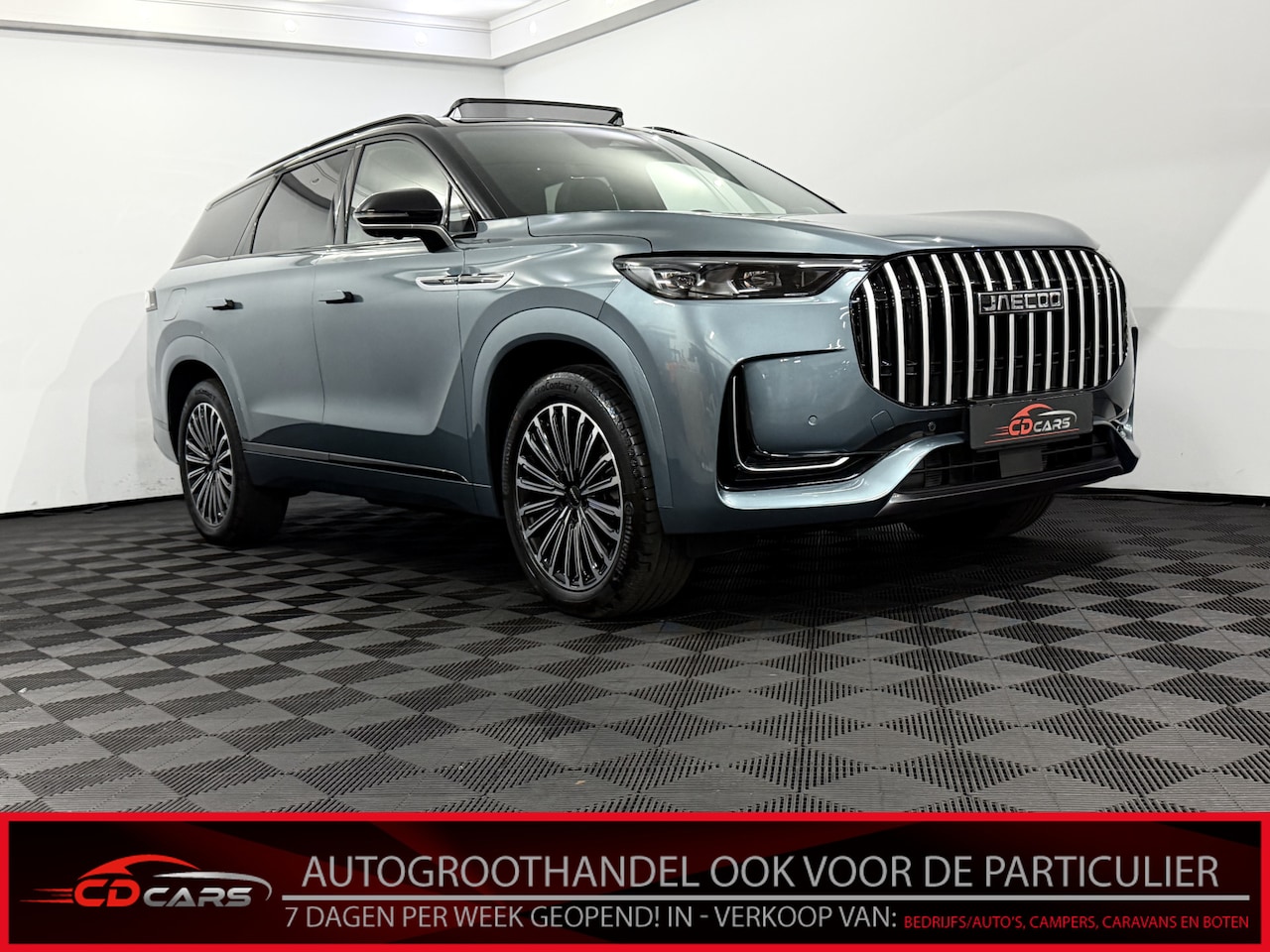 Jaecoo 8 - 1.5 SHS-P Exclusive 7p Panoramadak, leder, 360 Camera, Head-up display, Sony geluidsysteem - AutoWereld.nl