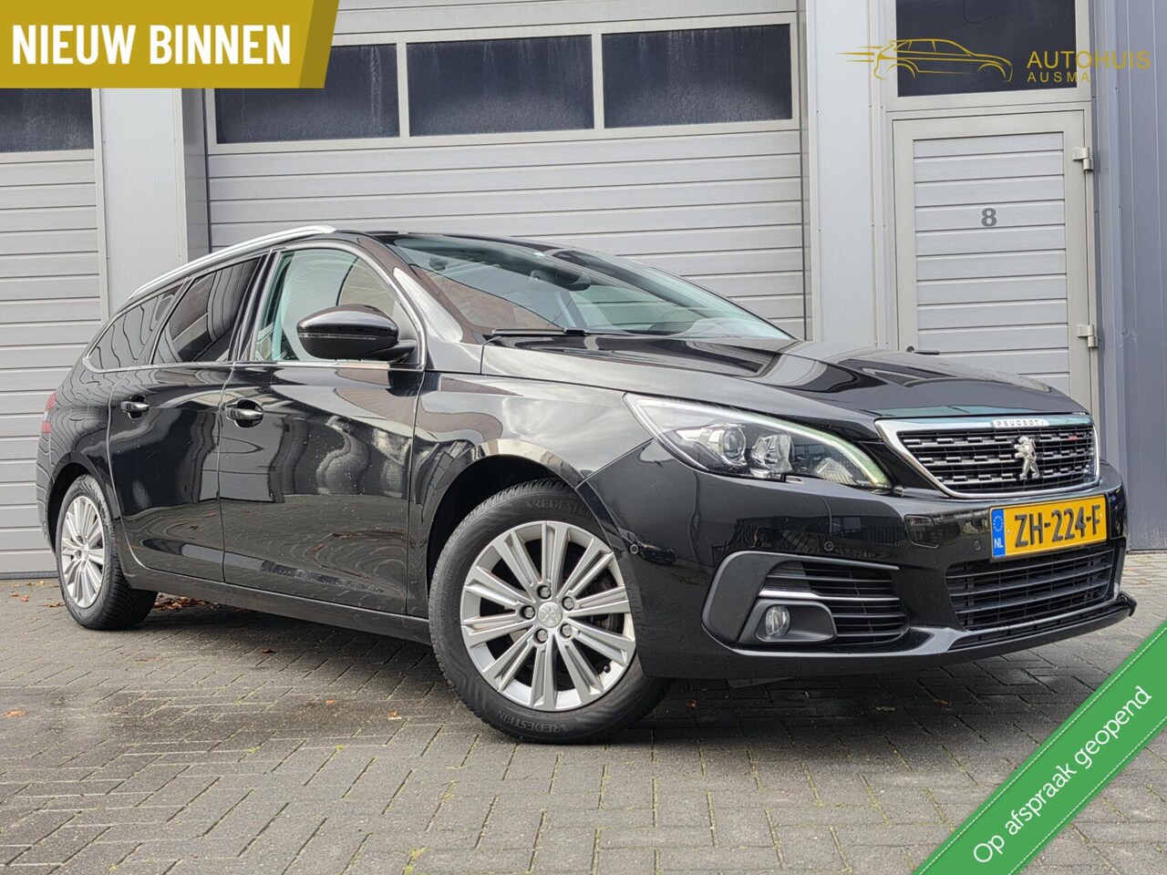 Peugeot 308 SW - 1.2 PureTech Blue Lease Premium Trekhaak/360/Carplay/Lane/Dak/Cruise/Dode/Leder/DAB/Navi/ - AutoWereld.nl