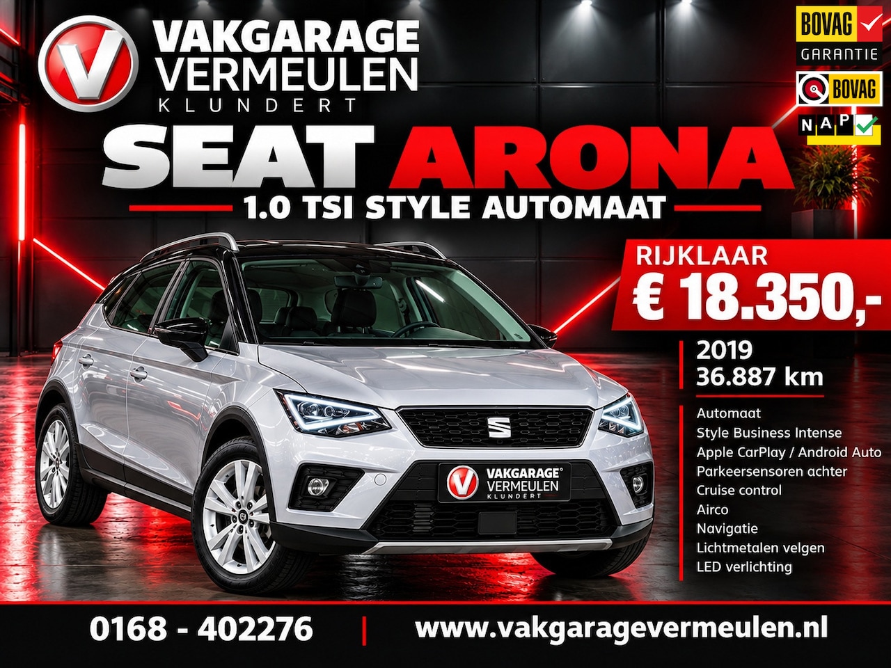 SEAT Arona - 1.0 TSI automaat rijklaar € 18350,- - AutoWereld.nl