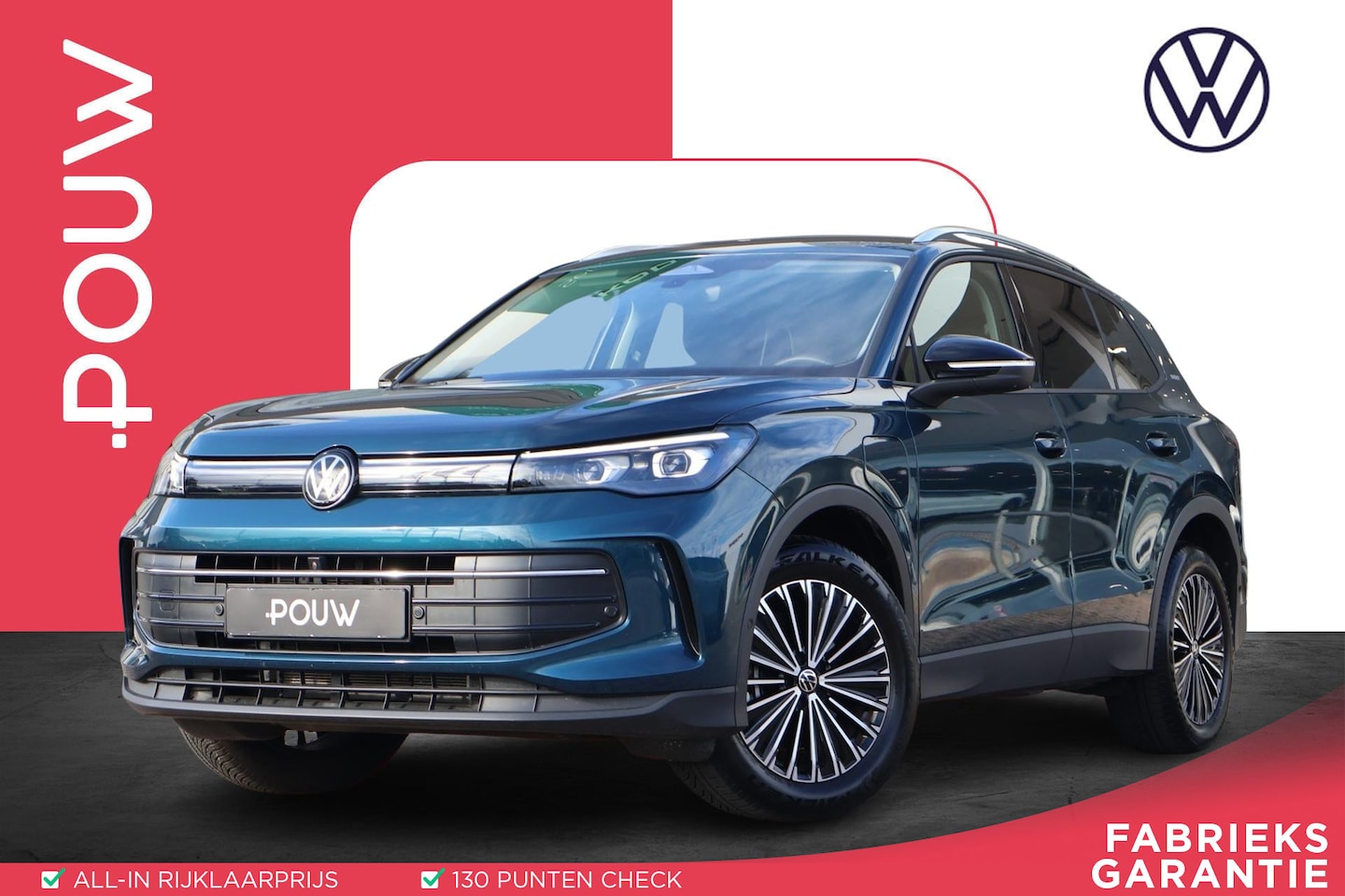 Volkswagen Tiguan - 1.5 eHybrid 204pk Life Edition | SoH 99% | Trekhaak | 360 Camera | Stuur & Stoelverwarming - AutoWereld.nl