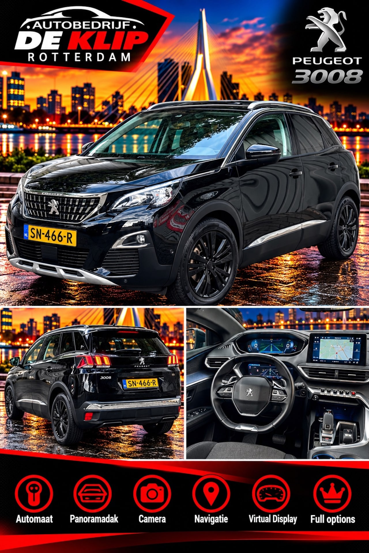 Peugeot 3008 - 1.6 e-THP Blue Lease Premium|Automaat|Panoramadak| - AutoWereld.nl