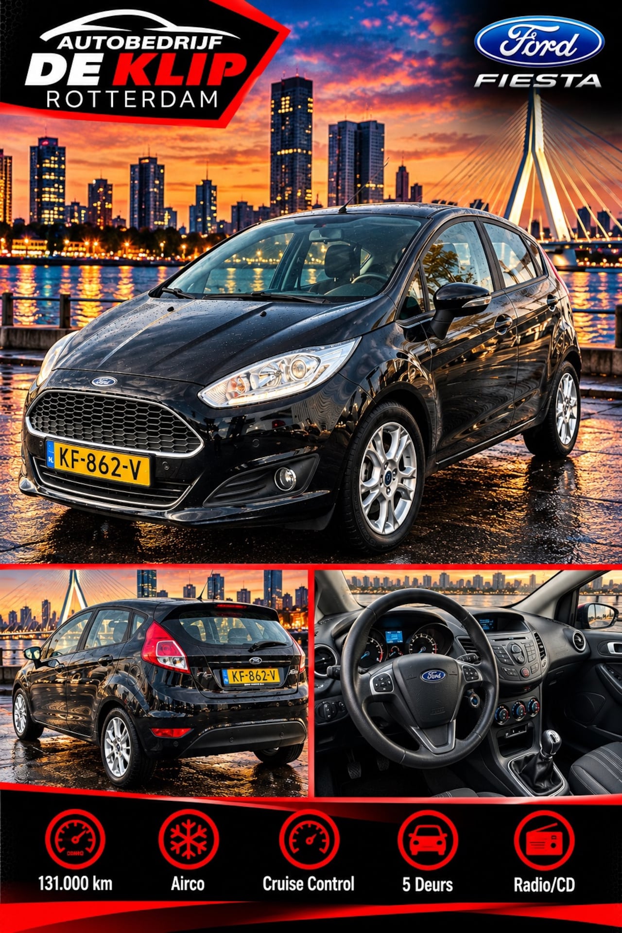 Ford Fiesta - 1.0 Style Ultimate|Navigatie|Airco|5 Deurs| - AutoWereld.nl