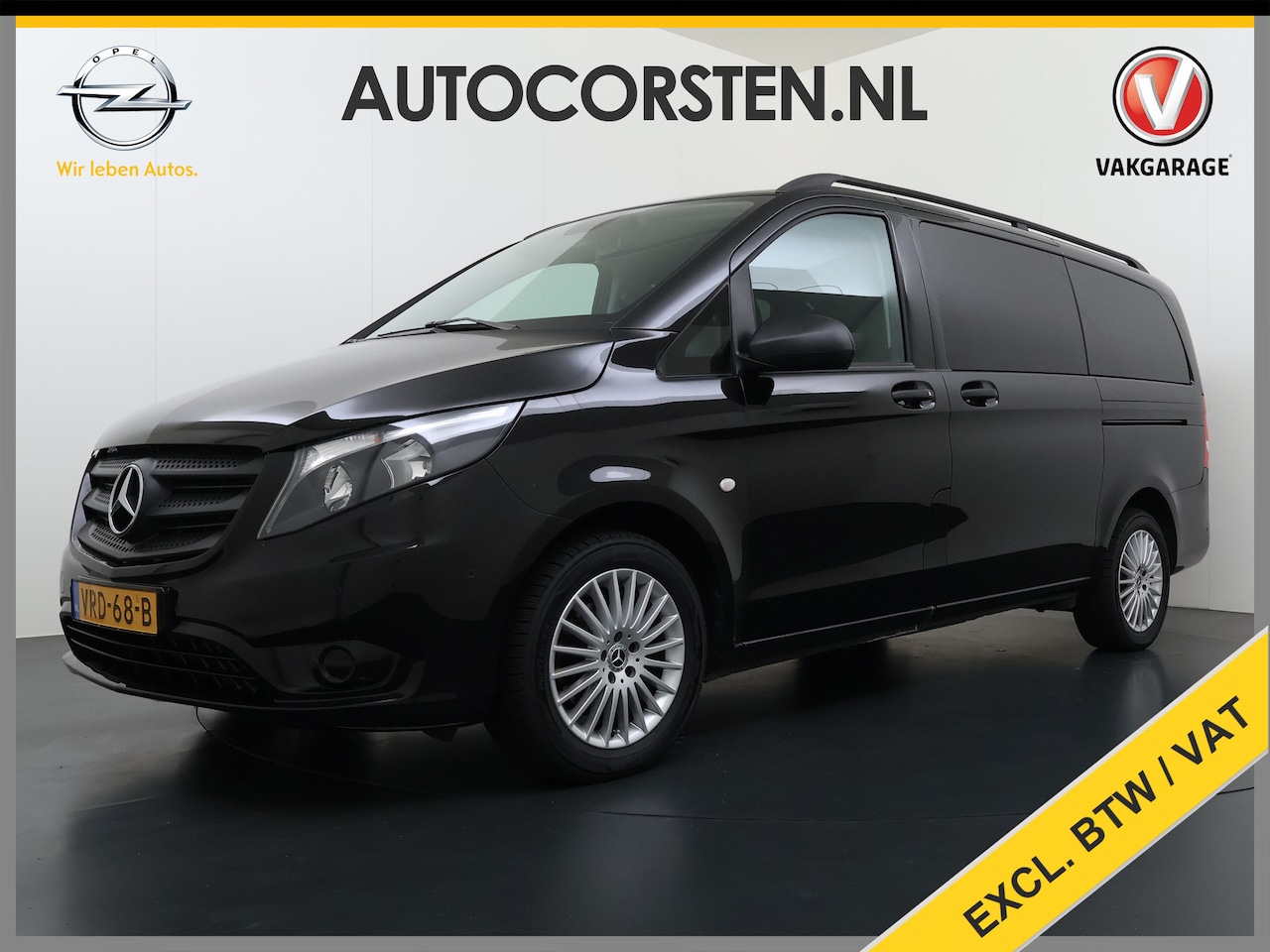 Mercedes-Benz Vito Tourer - 114CDI Automaat Lang Dubbele Cabine Tourer 6-Persoons 2X Schuifdeur Euro 6 Airco Bluetooth - AutoWereld.nl