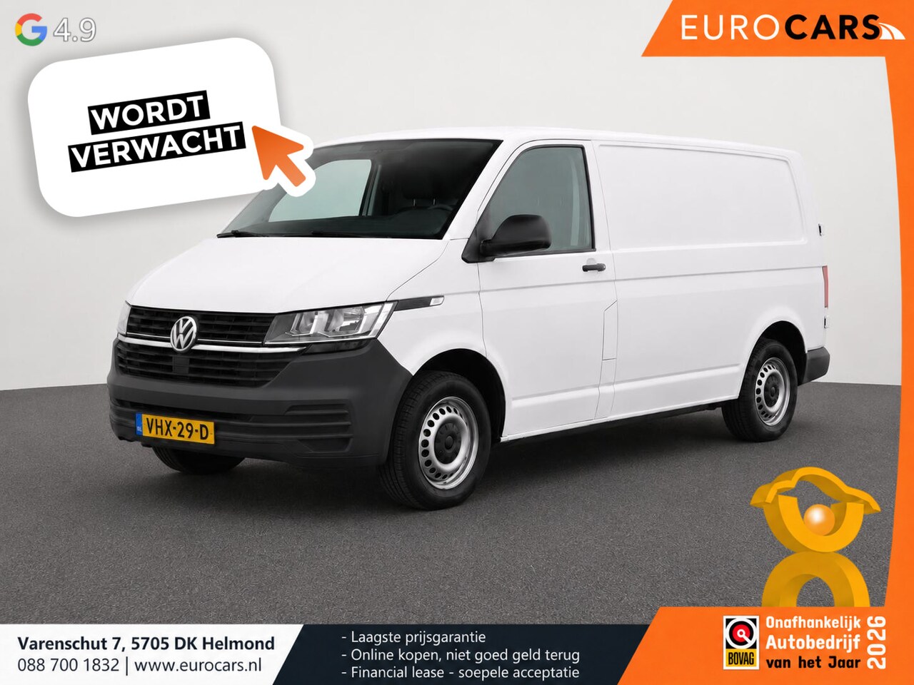 Volkswagen Transporter - T6.1 2.0 TDI L2H1 110 PK Lang Airco Discover Media Navigatie App Connect Cruise Control Pa - AutoWereld.nl