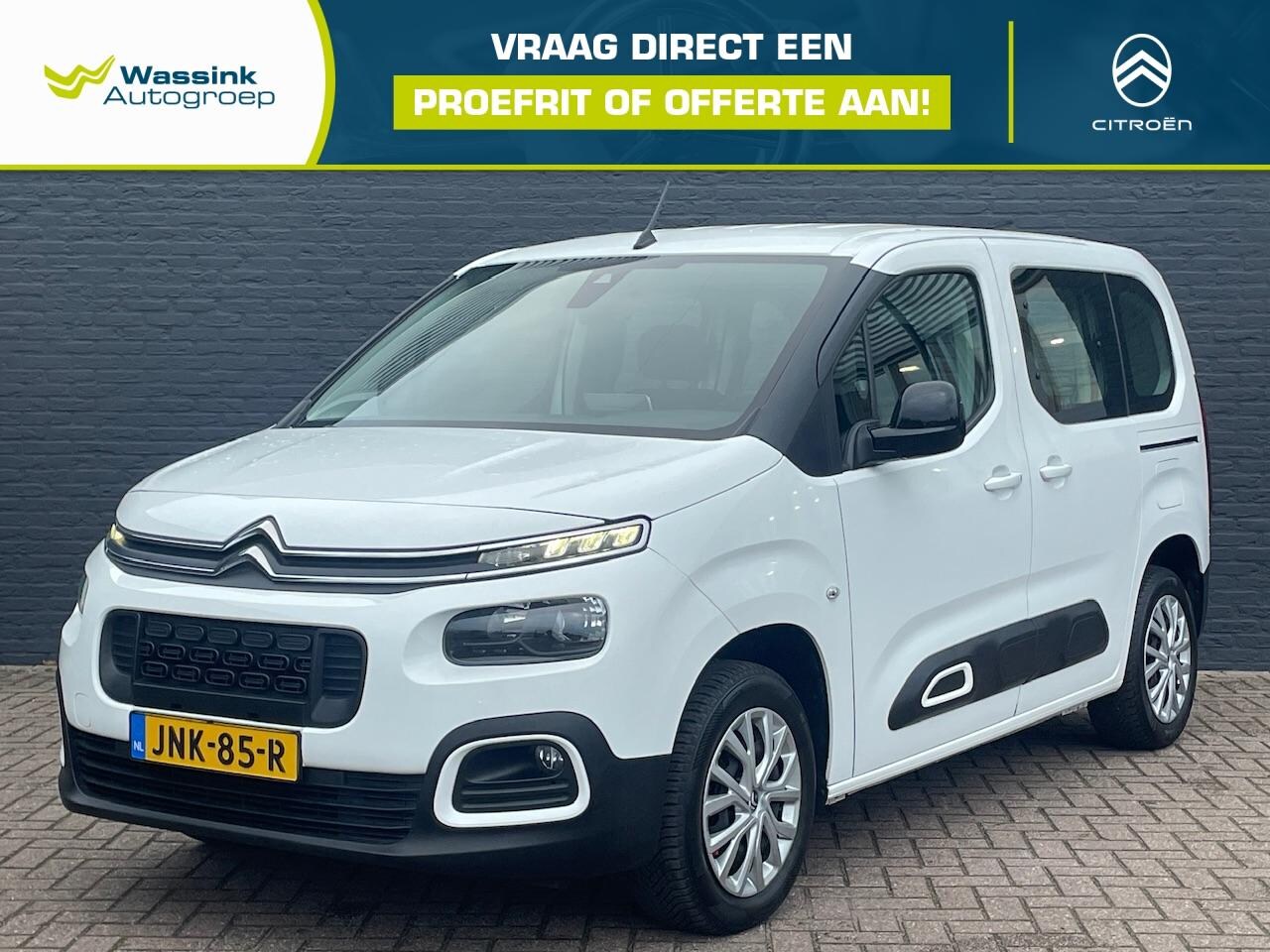 Citroën Berlingo - 1.2 PureTech 130pk AUTOMAAT Feel uitvoering | Sensoren Achter | Carplay | Navigatie | 3-zi - AutoWereld.nl