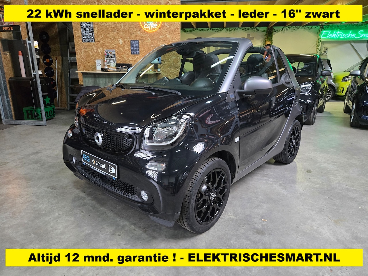 Smart Fortwo cabrio - EQ Comfort PLUS - Leder - Winterpakket met stoel- en stuurwielverwarming - 22 kWh lader - - AutoWereld.nl