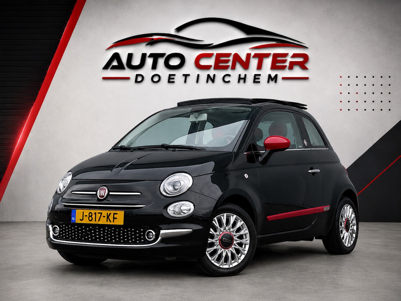 Fiat 500 - 1.2 Lounge Rosso Amore Edition Pano NweApk - AutoWereld.nl