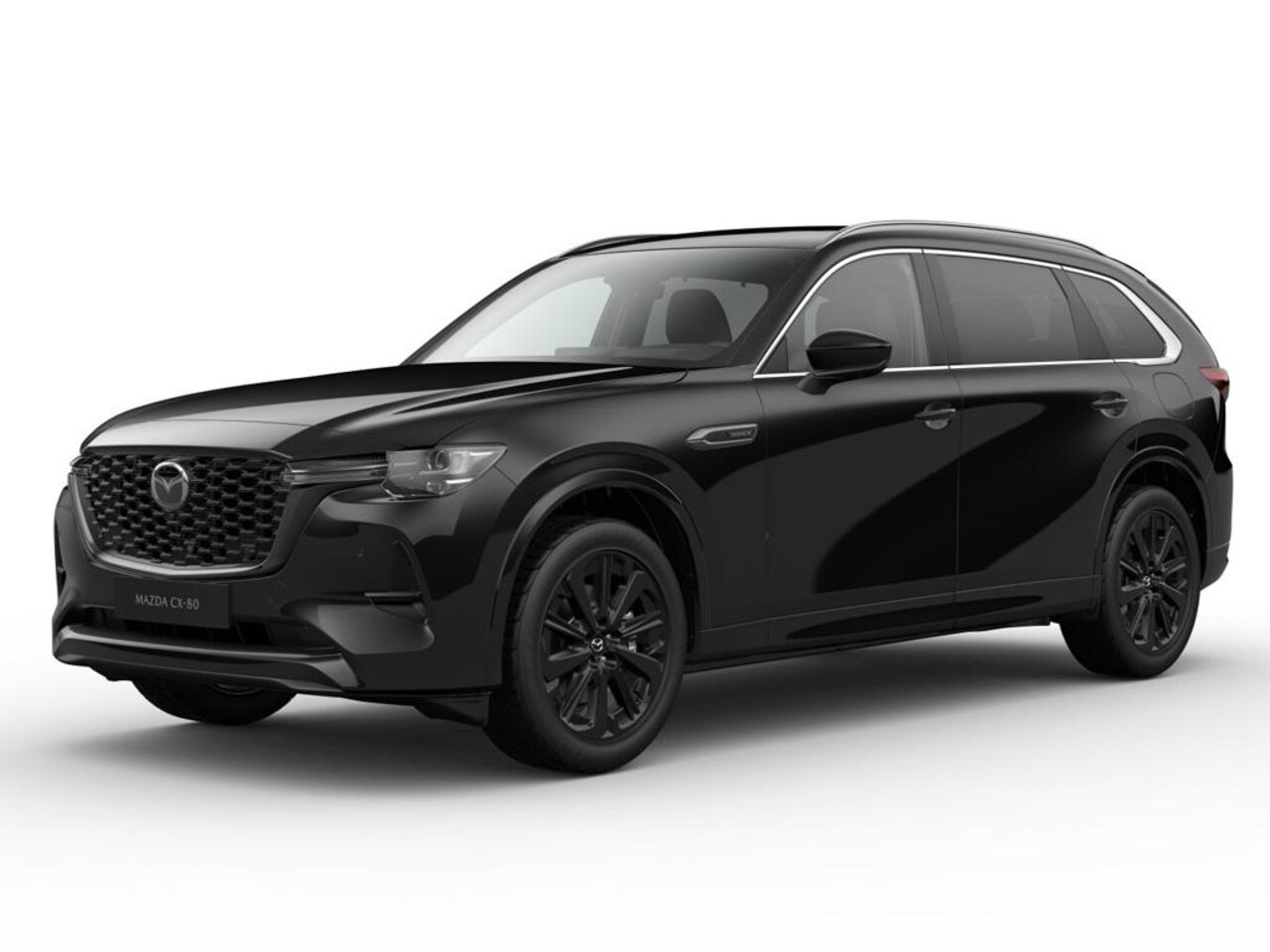 Mazda CX-80 - 2.5 e-SkyActiv PHEV Homura Plus / Jet Black / Zwart Nappa leder - AutoWereld.nl