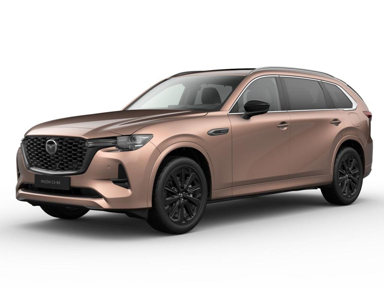 Mazda CX-80 - 2.5 e-SkyActiv PHEV Homura Plus / Melting Copper / Zwart Nappa leder - AutoWereld.nl