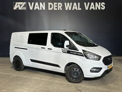 Ford Transit Custom - 2.0 TDCI 170pk L2H1 Dubbele Cabine Euro6 *Rijklaar Direct Rijden* Airco | 5-Zits | 2x Zijd