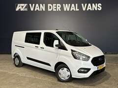 Ford Transit Custom - 2.0 TDCI 131pk L2H1 Dubbele Cabine Euro6 Airco | 5-Zits | Adaptieve Cruisecontrol | Camera