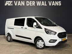 Ford Transit Custom - 2.0 TDCI 131pk L2H1 Dubbele Cabine Euro6 Airco | 5-Zits | Xenon | Navigatie | Cruisecontro