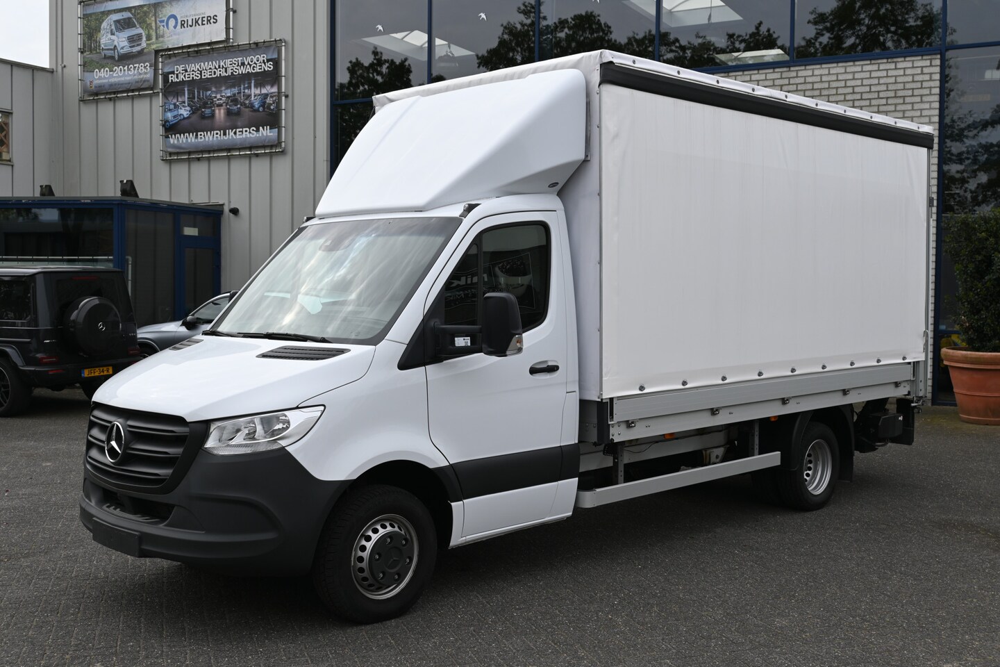 Mercedes-Benz Sprinter - 517 CDI L3 Schuifzeil met laadklep 3500 KG trekhaak, Geveerde stoel, Huifzeil, Zeilwagen - AutoWereld.nl