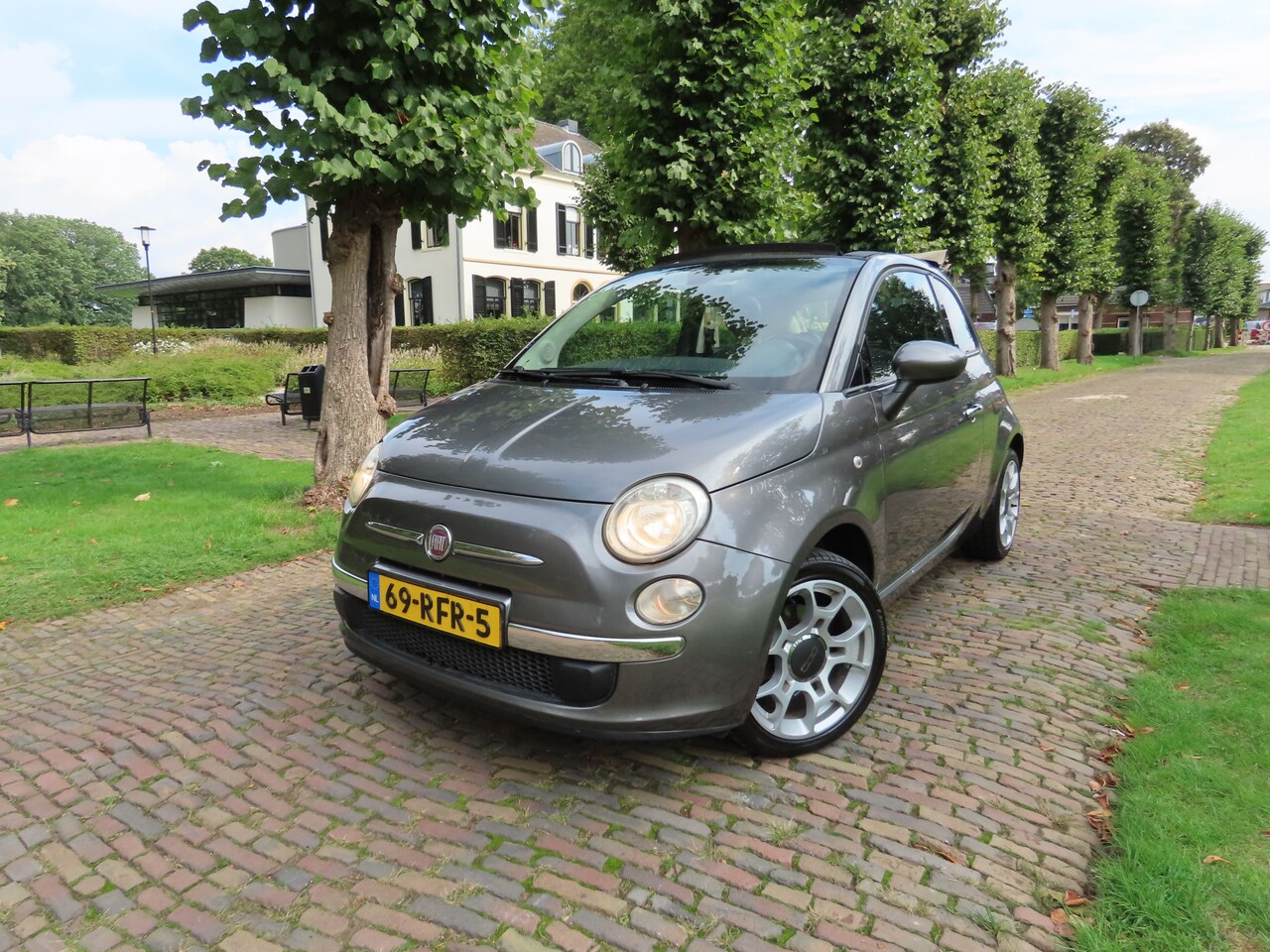 Fiat 500 C - 0.9 TwinAir Lounge Cabrio Automaat Airco Leer Pdc Multifunctioneel stuurwiel 16' Lm Velgen - AutoWereld.nl