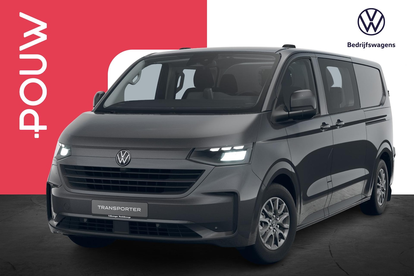 Volkswagen e-Transporter - Dubbele Cabine 32 L2H1 218pk 71 kWh | 16" Velgen | Trekhaak Wegklapbaar - AutoWereld.nl