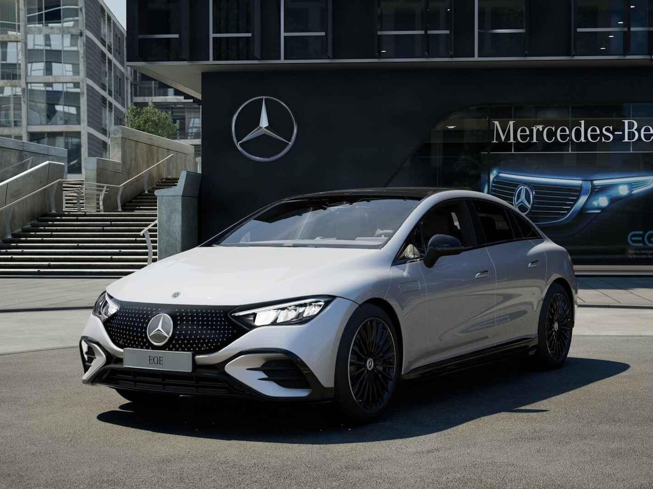 Mercedes-Benz EQE - 300 Business Solution AMG Line | Nightpakket | Rijassistentiepakket | Spiegelpakket | Park - AutoWereld.nl