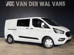 Ford Transit Custom - 2.0 TDCI 131pk L2H1 Dubbele Cabine Euro6 Airco | 6-Zits | Camera | Navigatie | LED | Apple