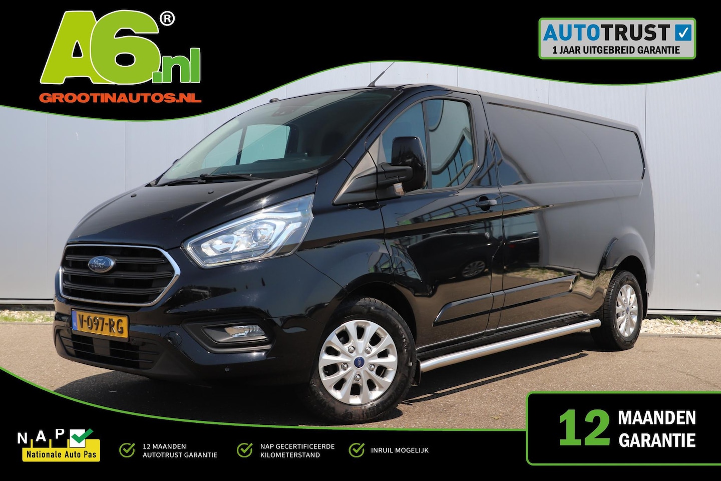 Ford Transit Custom - 300 2.0 TDCI L2H1 Limited DC 170PK Automaat NWE Distr.Riem ! Trekhaak Sidebars Navigatie A - AutoWereld.nl