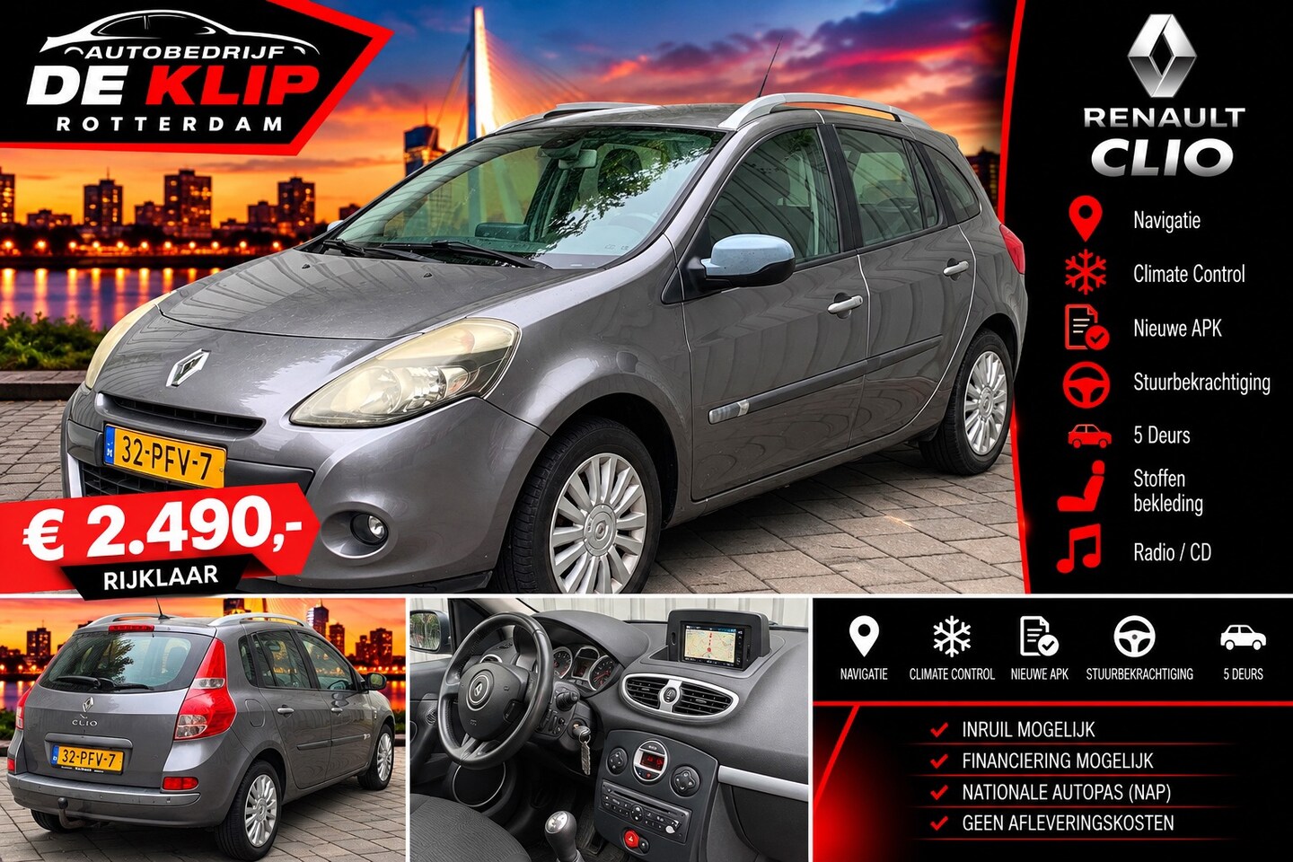 Renault Clio Estate - 1.2 TCE Collection|Navigatie|Climate Control|Nieuwe APK| - AutoWereld.nl