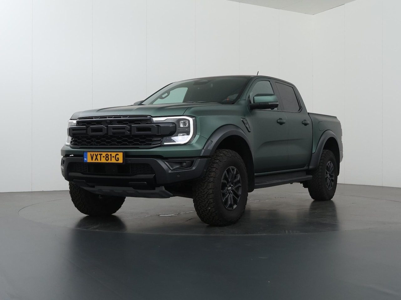Ford Ranger - 3.0 ECOBOOST | AUT. | DOUBLE CAB | RAPTOR | WRAP DARK GREEN MET. | LEDEREN BEKLKEDING | FO - AutoWereld.nl