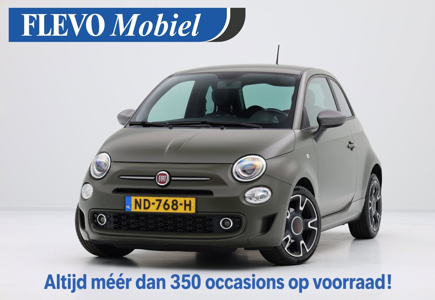 Fiat 500 - 0.9 TwinAir 105pk Turbo Sport 500S -Mat Groen- - AutoWereld.nl