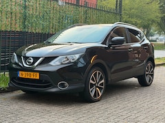 Nissan Qashqai - 1.2 Tekna zwart 2016 LEDER|LED|PANO|CAMERA|