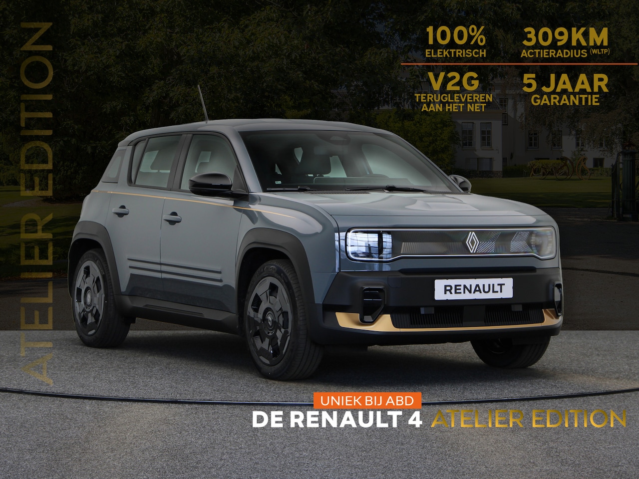 Renault 4 - Atelier Edition urban range 40 kWh | Uniek bij ABD | Lederen bekleding | Gouden accenten | - AutoWereld.nl