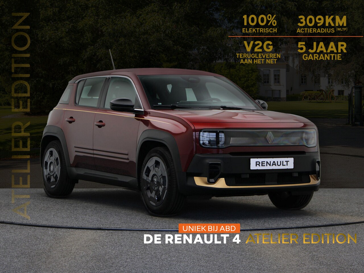 Renault 4 - Atelier Edition urban range 40 kWh | Uniek bij ABD | Lederen bekleding | Gouden accenten | - AutoWereld.nl