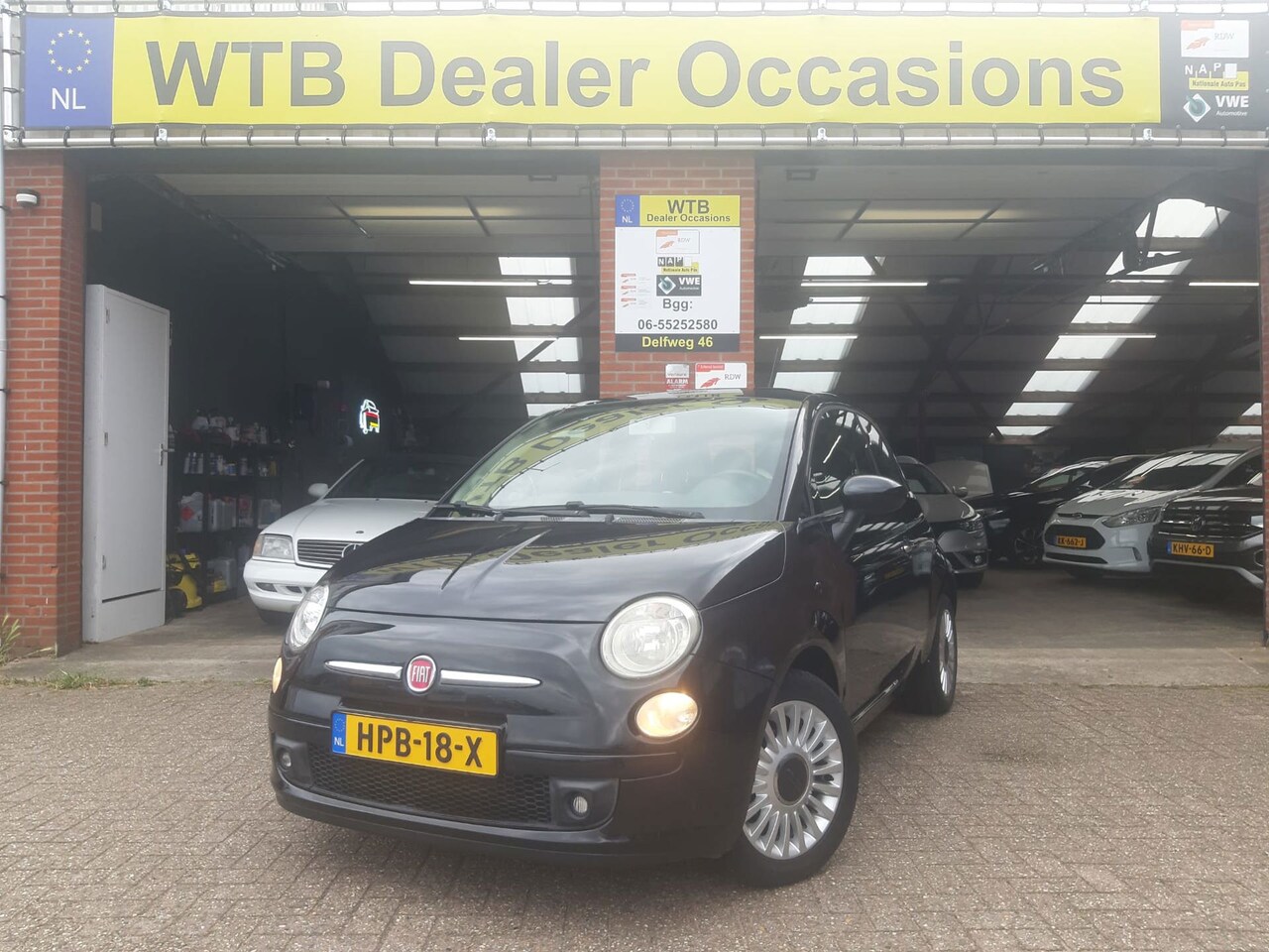 Fiat 500 - 1.2 Lounge 1.2 Lounge, Panorama dak, 1e Eig., Blue Tooth conn, Elektrische ramen. - AutoWereld.nl
