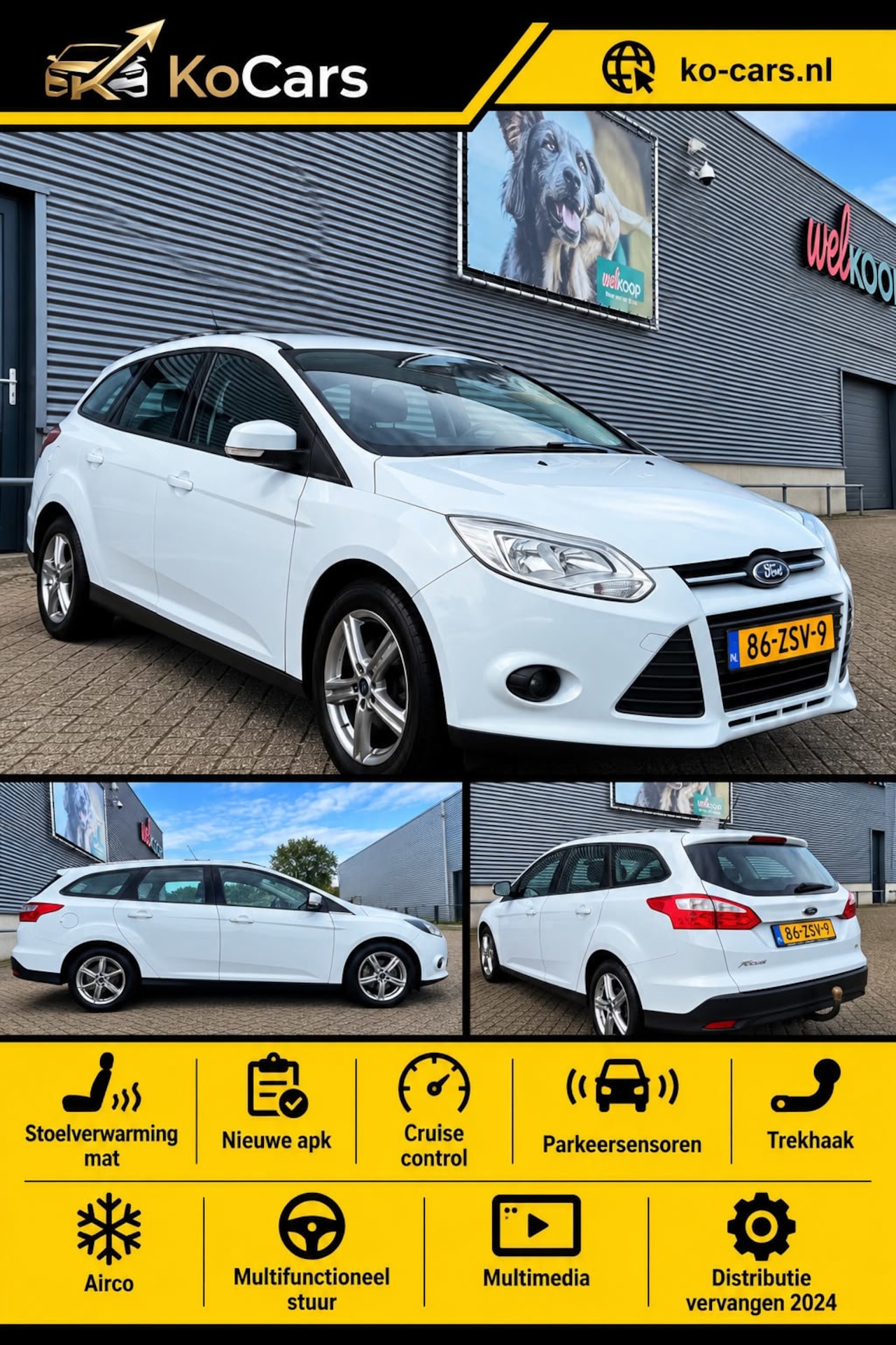 Ford Focus Wagon - / Nieuwe APK / Nieuwe Distributie riem / Airco / Multimedia / Trekhaak - AutoWereld.nl