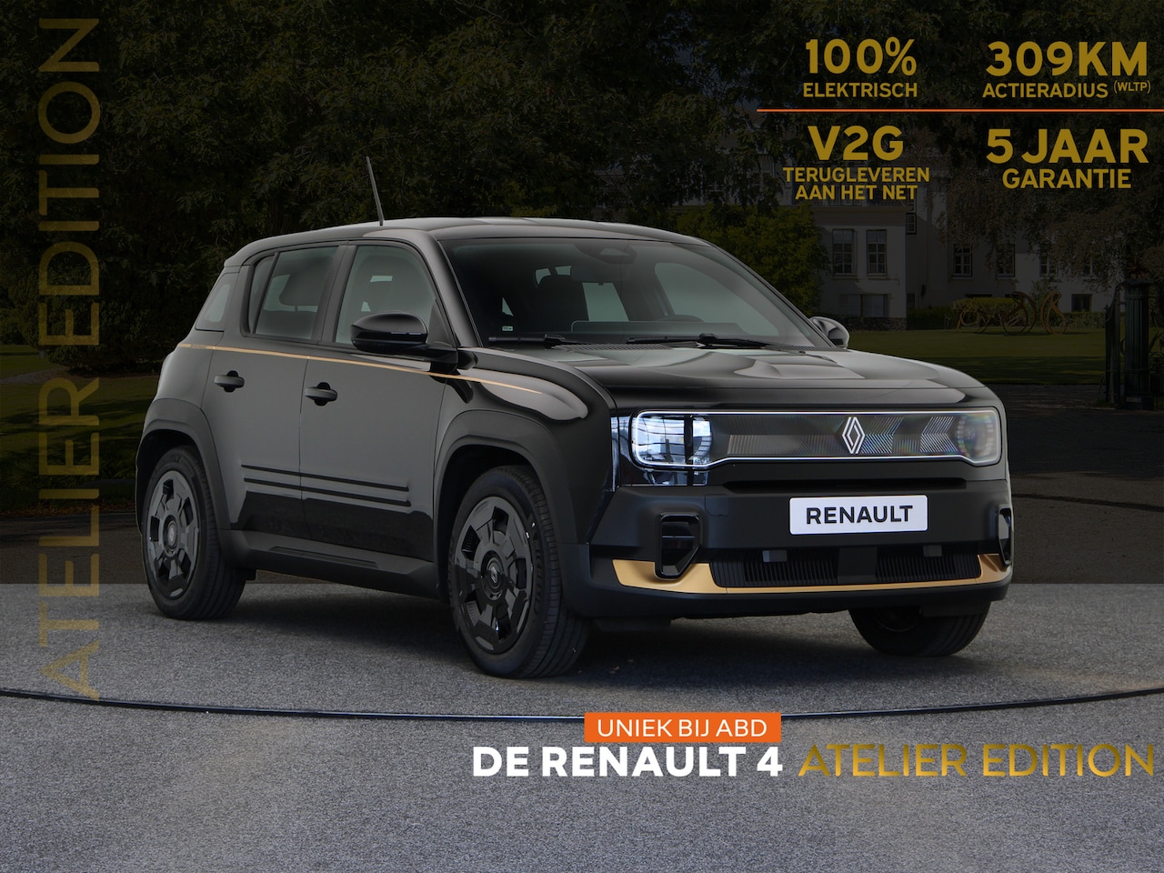 Renault 4 - Atelier Edition urban range 40 kWh | Uniek bij ABD | Lederen bekleding | Gouden accenten | - AutoWereld.nl