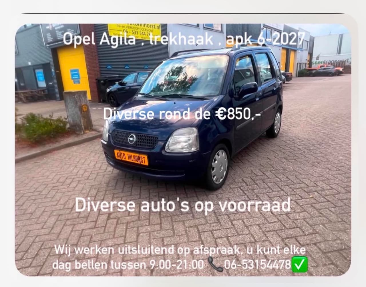 Opel Agila - 1.0-12V Comfort Leuke auto , Zie de foto's ‘ ( Auto Hilhorst vuurwerk soest ) - AutoWereld.nl