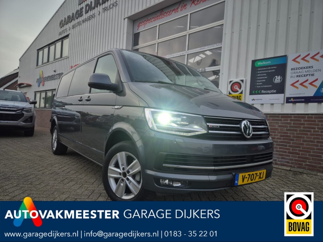 Volkswagen Transporter - 2.0 TDI L2H1 DC 4Motion 204 Pk  Highline Leder LMV 4WD Mooie bus!! - AutoWereld.nl