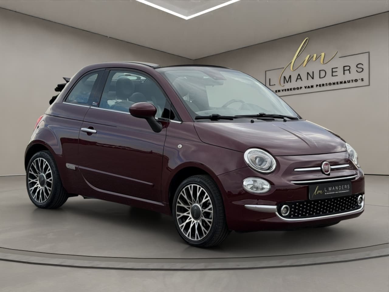 Fiat 500 C - 1.2 Star 2019 BORDEAUX | Cabrio | Apple CarPlay | Airco - AutoWereld.nl