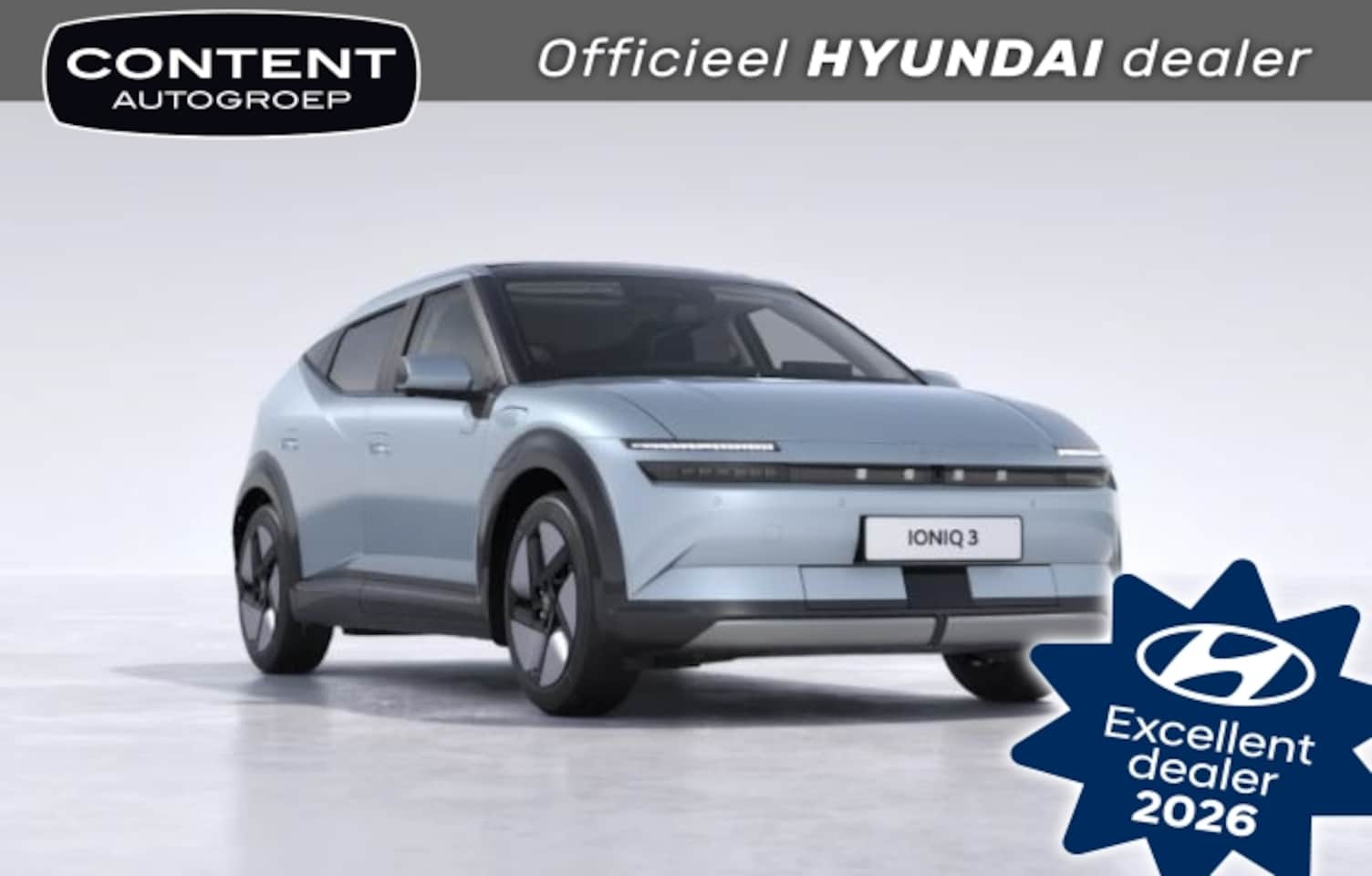 Hyundai IONIQ - 3 61 kWh Long Range Prime Sky I Two Tone lak - AutoWereld.nl