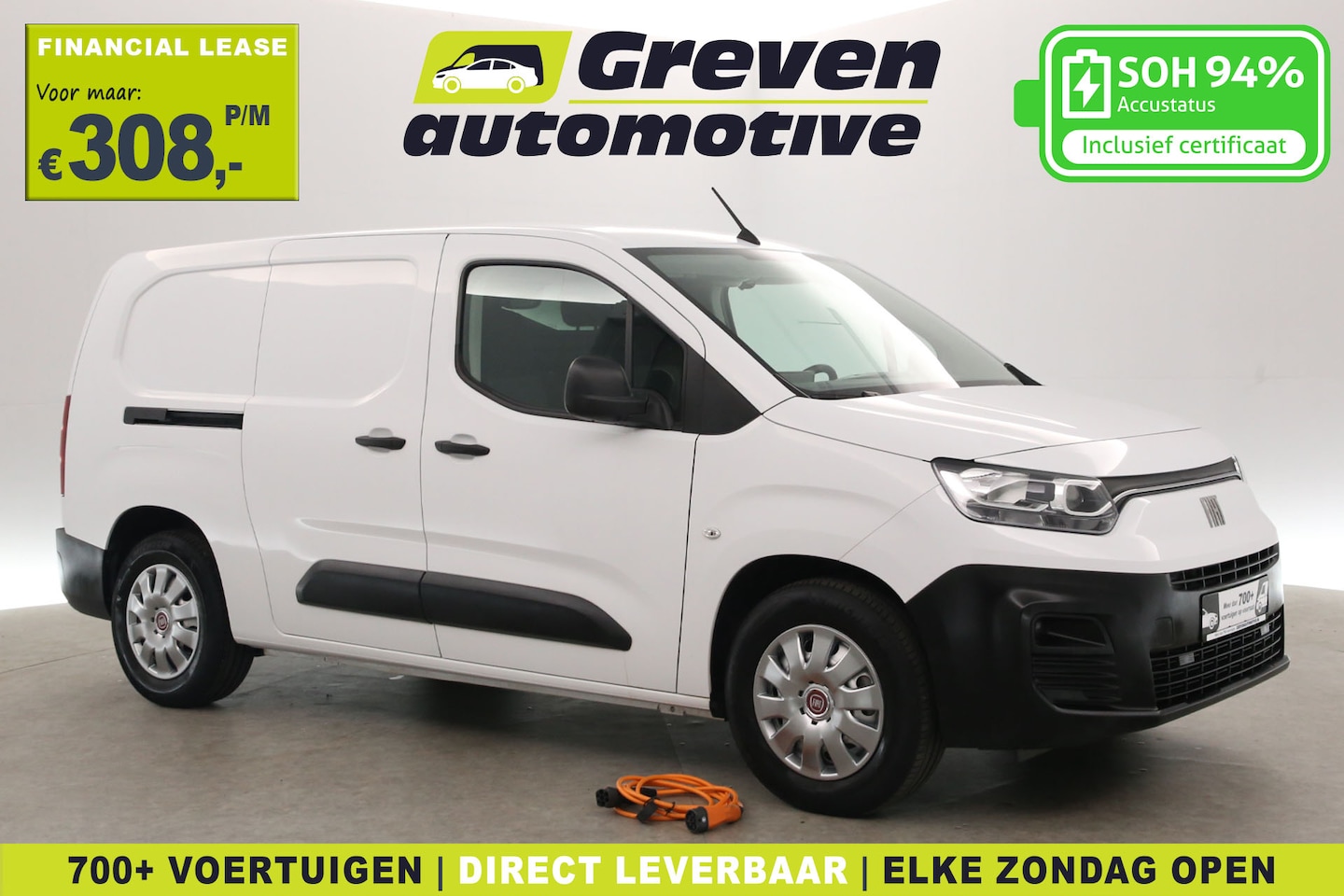 Fiat E-Doblo - 136pk L2 50 kWh | Snelladen | SOH 94% | Airco | Cruise | Parkeersens. - AutoWereld.nl